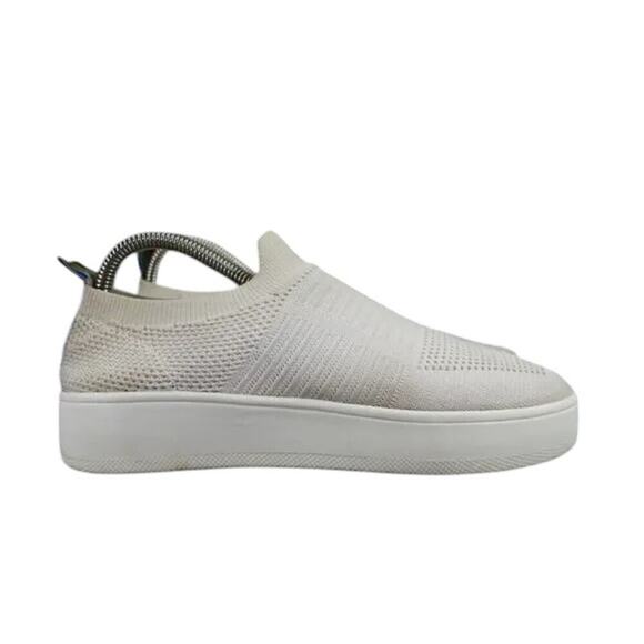 Steve Madden Shoes Womens 7 Sneakers Slip On Casual Fashion Knit White Platform - Picture 13 of 16